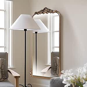 Arched Mirror,Vintage Black Traditional Vintage Ornate Baroque Mirror,Antique Brass Mirror for En... | Amazon (US)