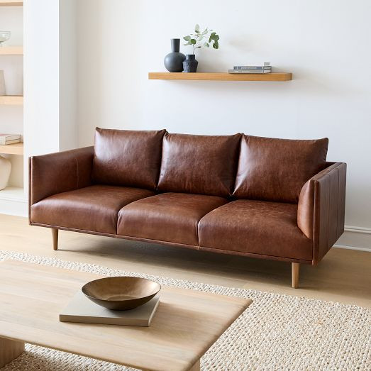 Antonio Leather Sofa (60"–89") | West Elm (US)