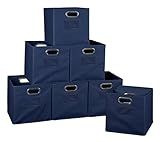 Niche Set of 12 Cubo Foldable Fabric Bins- Blue | Amazon (US)