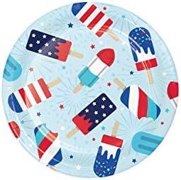 Patriotic Popsicles Paper Plates, 24 ct | Amazon (US)