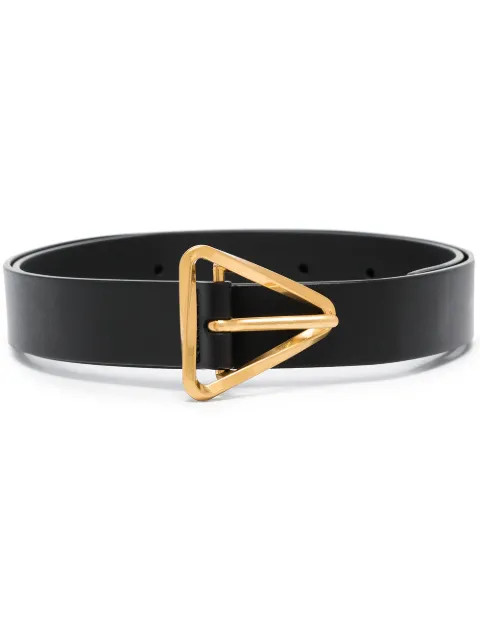 triangle-buckle leather belt | Farfetch (CN)
