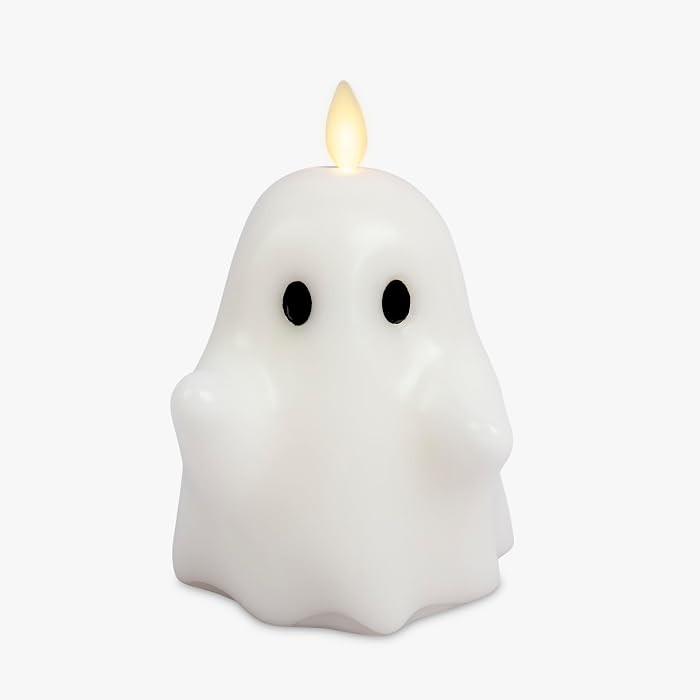 Luminara Flameless Candle Halloween Decor Spooky Ghost Figural LED Candle (3.7" x 5.5") Real Wax ... | Amazon (US)