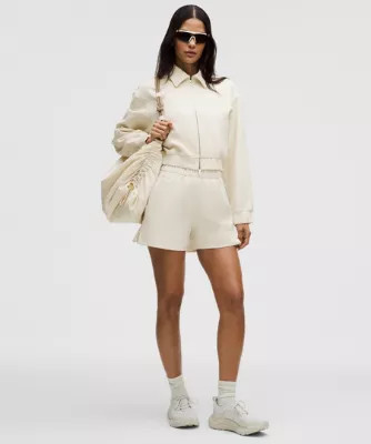 LuluLinen Shirred-Waist High-Rise Short 4" | lululemon (AU)