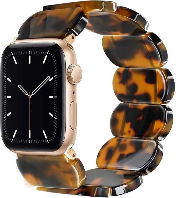 Heesch Tortoise Stretchy Watch Band Compatible with Apple Watch Serise Ultra/SE/8/7/6/5/4/3/2/1, ... | Amazon (US)