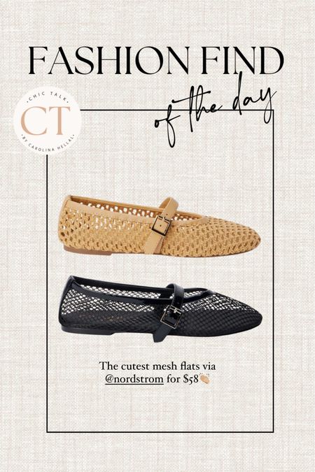 Fashion find of the day! The prettiest mesh sandals!! 
Nordstrom, Nordstrom style, mesh flats, summer shoes 

#LTKShoeCrush #LTKStyleTip #LTKFindsUnder100