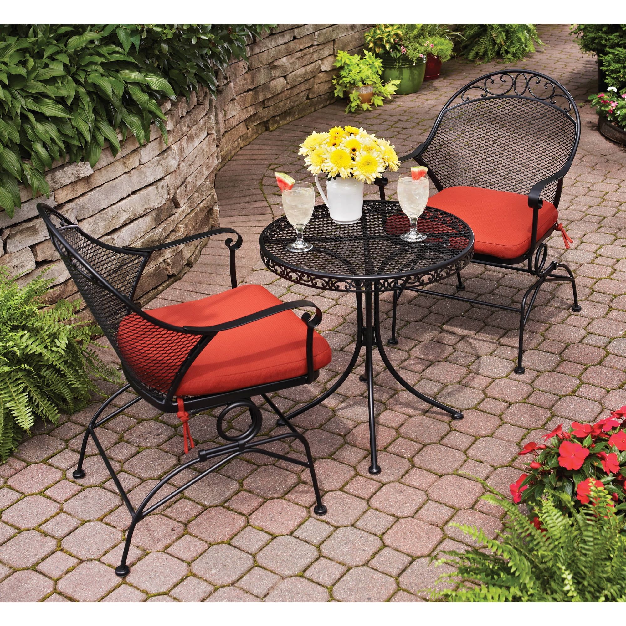 Better Homes and Gardens 3-Piece Clayton Court Motion Outdoor Bistro Set | Walmart (US)