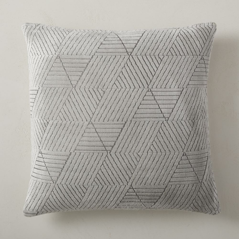 Geo Facet Jacquard Velvet Pillow Cover | West Elm (US)