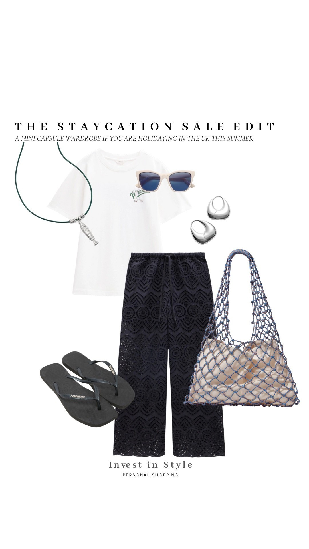 Summer staycation styling ideas ..  

Broderie trousers 
Flip flops 
Slogan T 

#LTKtravel #LTKsale #LTKsummer
