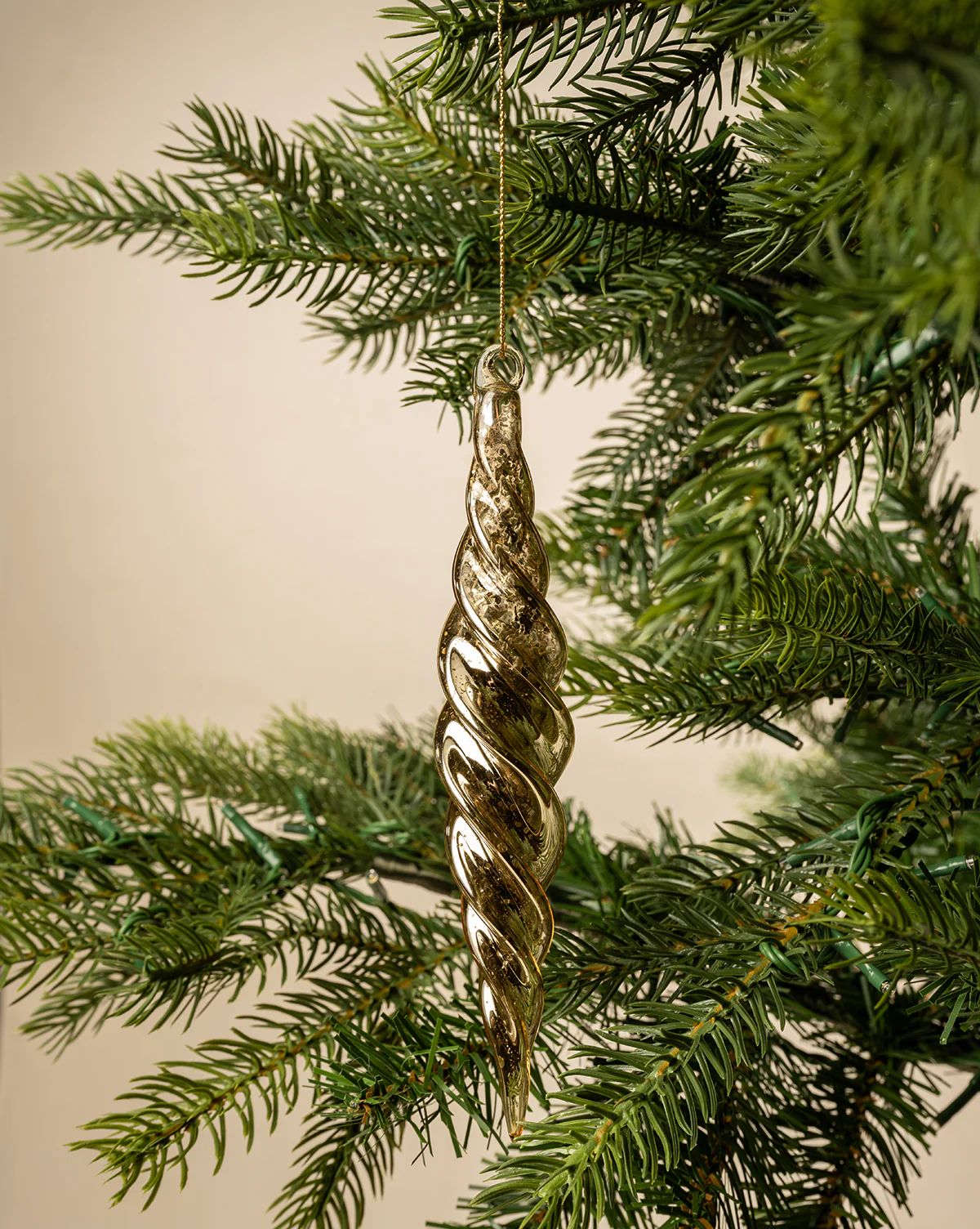 Silver Spiral Glass Ornament | McGee & Co. (US)