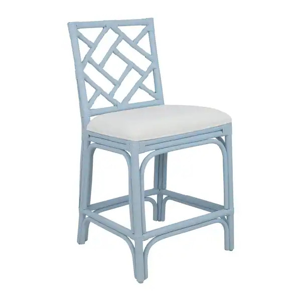 Natural Rattan Handmade Cushioned Bar Stool by East at Main - Bed Bath & Beyond - 26040326 | Bed Bath & Beyond