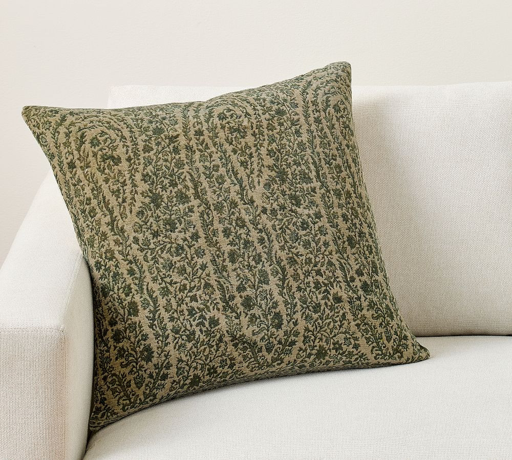 Azure Velvet Printed Pillow | Pottery Barn (US)