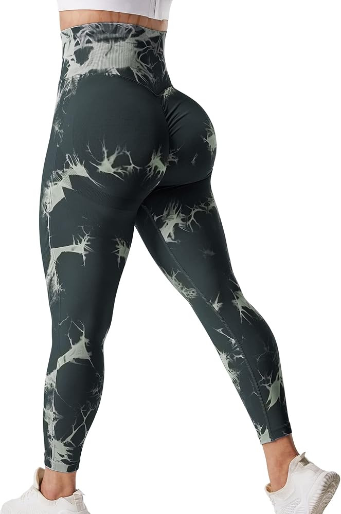 VOYJOY Tie Dye Seamless Leggings for Women High Waist Yoga Pants, Scrunch Butt Lifting Elastic Ti... | Amazon (US)