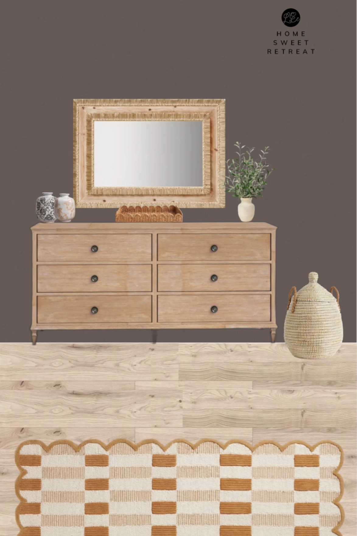 Neutral, textured bedroom dresser and decor

#LTKhome #LTKstyletip