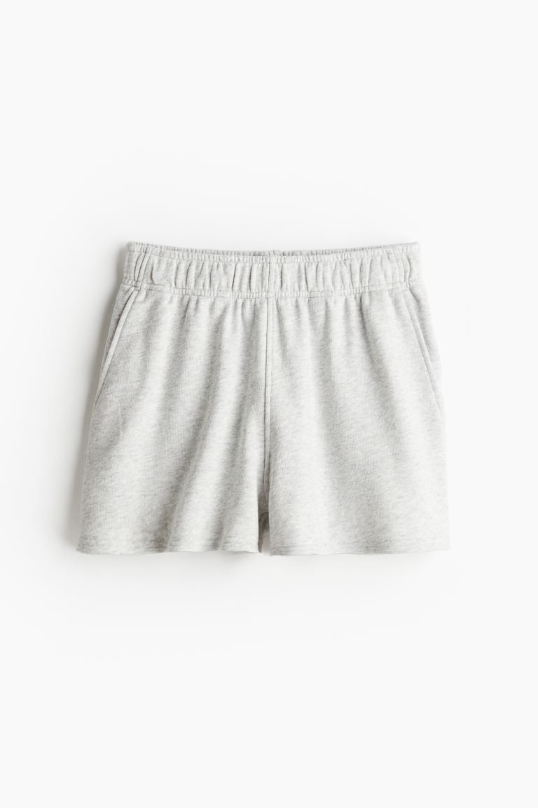 DryMove™ Sports Shorts - Regular waist - Short - Light gray melange - Ladies | H&M US | H&M (US + CA)