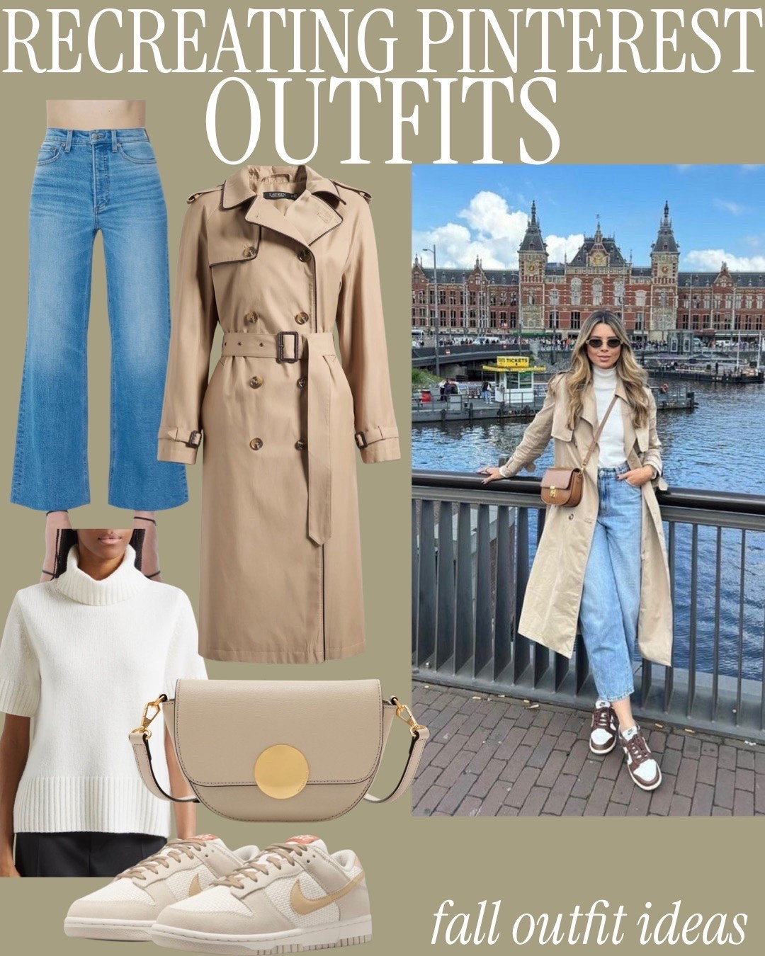 Transitional fall outfit idea recreating from Pinterest. Love this trench jacket with jeans

#LTKootd #LTKOver40