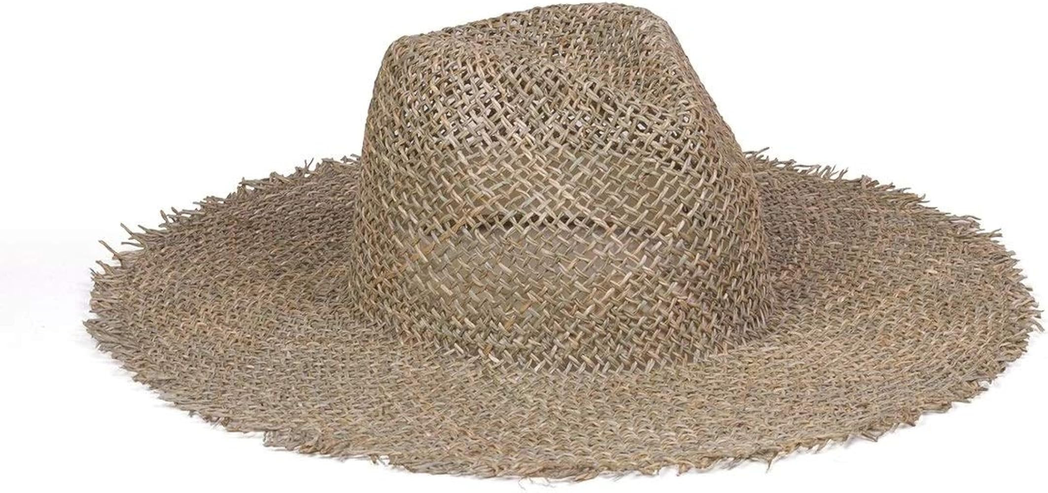 Lack of Color Women's Sunnydip Fray Woven Seagrass Fedora | Amazon (US)