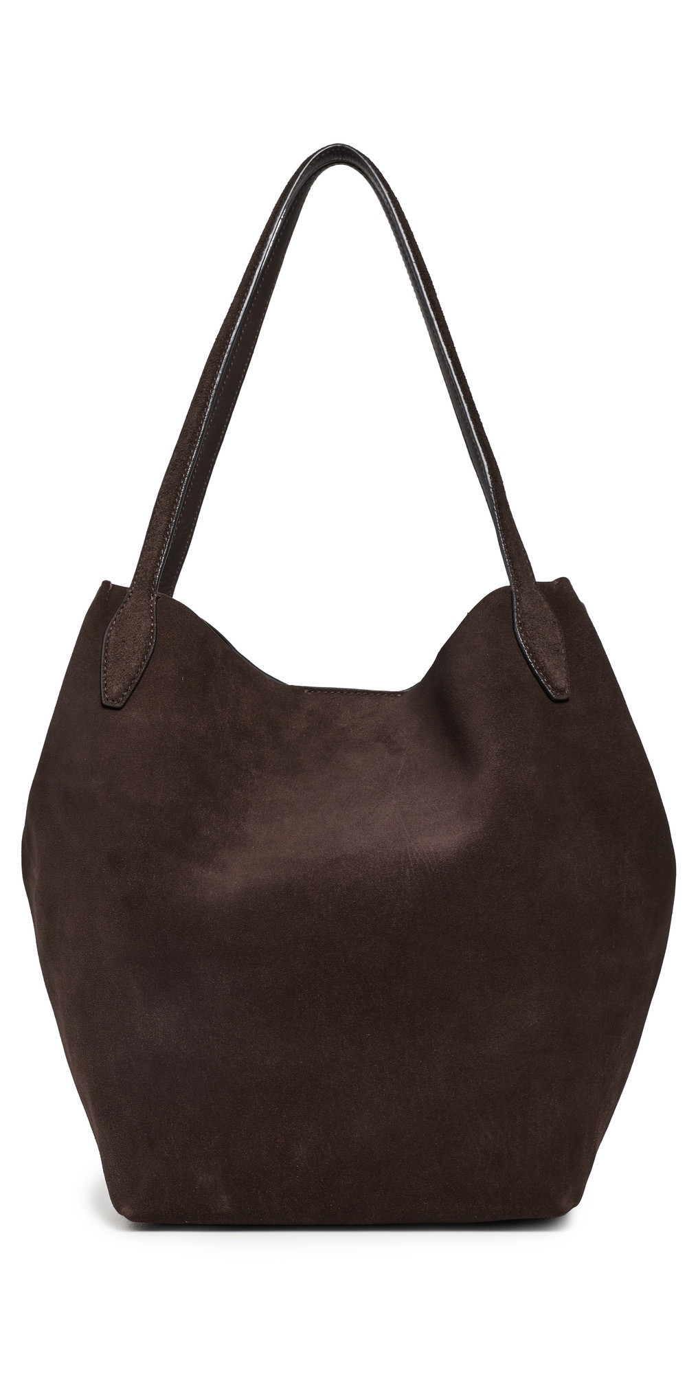 Madewell The Shopper Tote in Soft Grain Suede Dark Carob One Size | Shopbop