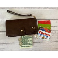 Personalized Rfid Wallet Pu Leather Wristlet Clutch | Etsy (US)