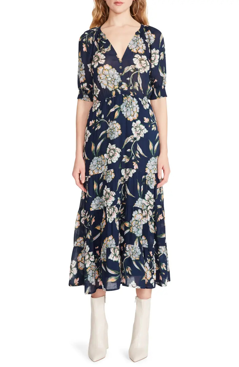 Calabasas Queen Tiered Button Front Midi Dress | Nordstrom