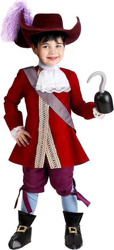 Disney Captain Hook Costume For Kids | Peter Pan Costumes For Halloween And Dress Up | Coat, Pant... | Amazon (US)