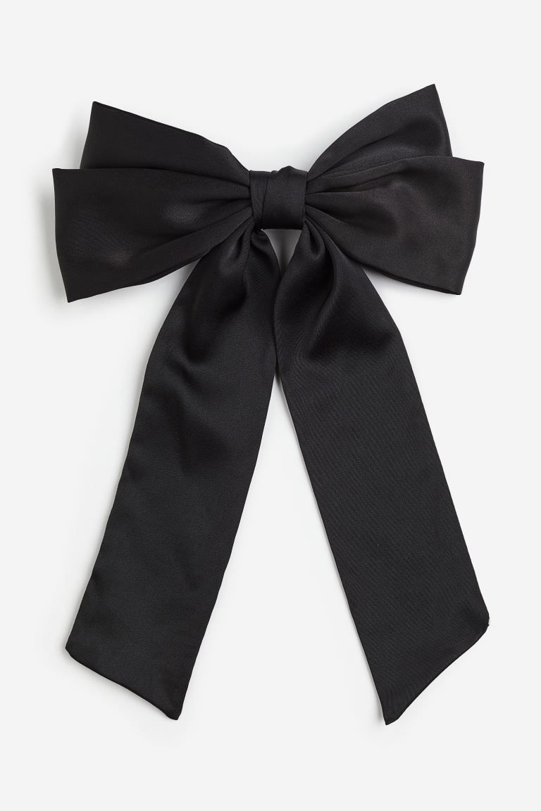 Bow-decorated hair clip - Black - Ladies | H&M US | H&M (US + CA)