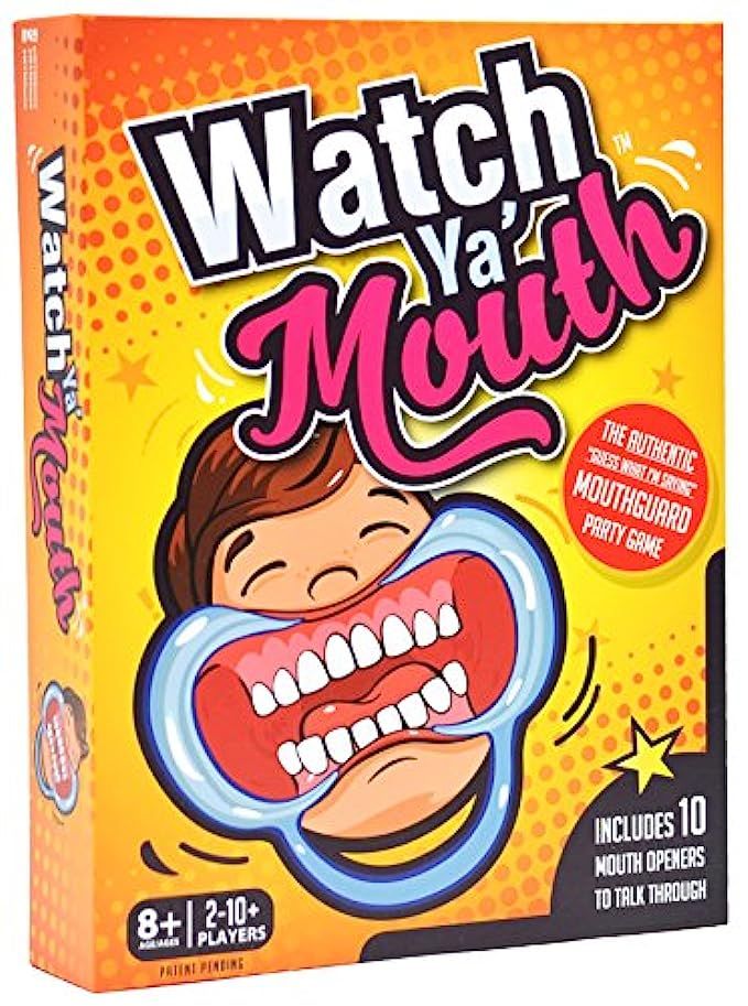 Watch Ya' Mouth Family Edition - The Authentic, Hilarious, Mouthguard Party Card Game | Amazon (US)