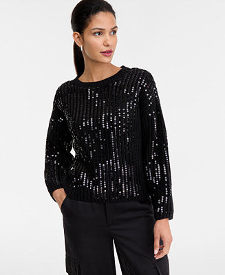 Women's Bold Sequin Sweater, Macy's Exclusive | Macy's