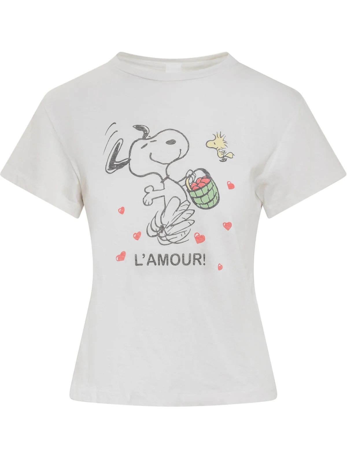 RE/DONE Snoopy L'Amour Printed Crewneck T-Shirt | Cettire Global