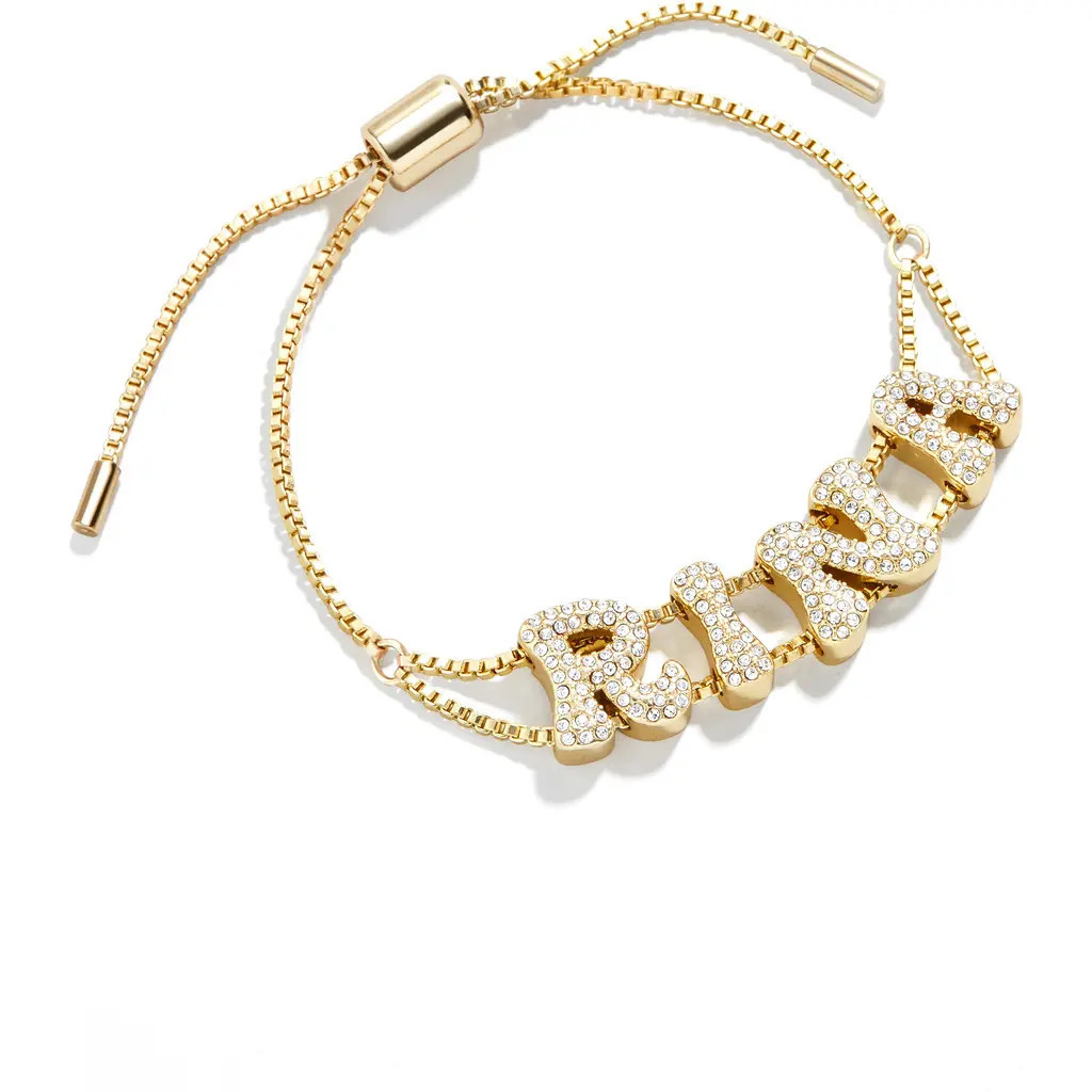 BaubleBar Retro Custom Slider Bracelet in Gold at Nordstrom | Nordstrom