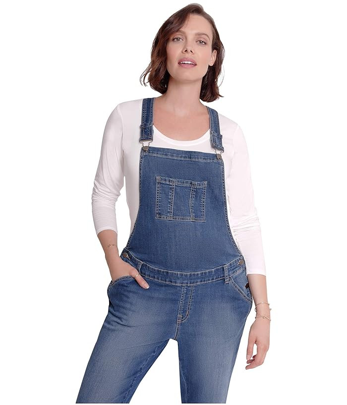 Ingrid & Isabel Maternity Denim Overalls (Medium Wash) Women's Overalls One Piece | Zappos