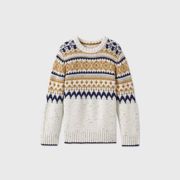 Toddler Boys' Fair Isle Pullover Sweater - Cat & Jack™ Light Gray | Target