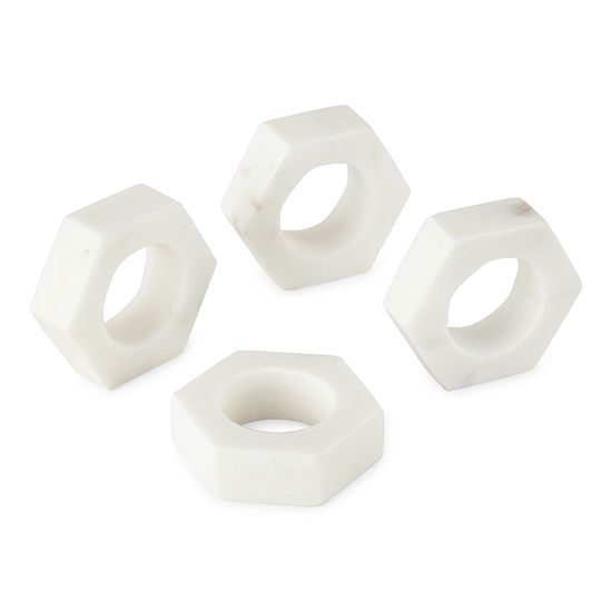 Loom + Forge Marble 4-pc. Napkin Ring | JCPenney
