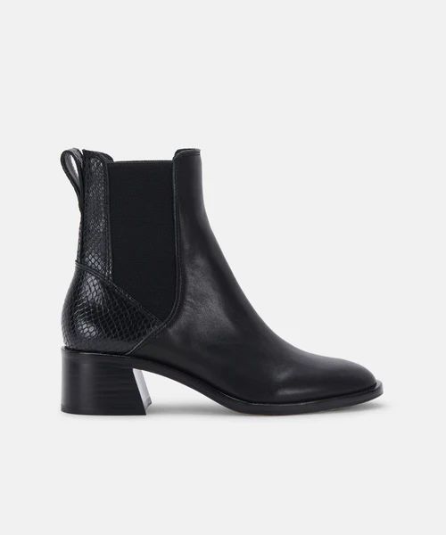 LIANNA BOOTS IN BLACK LEATHER | DolceVita.com