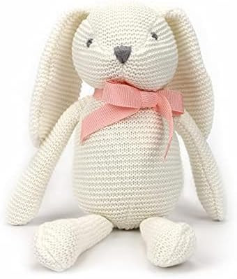 Organic Baby Toys White Bunny Rabbit Stuffed Animal for Newborn 7.1" | Amazon (US)