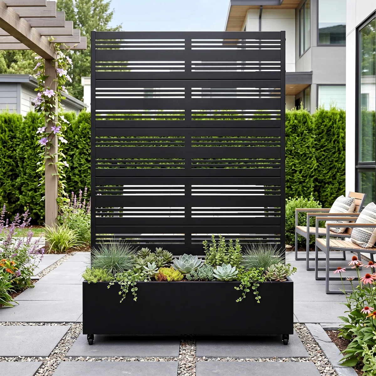 Eural Metal Planter Box with Wheels | Wayfair North America