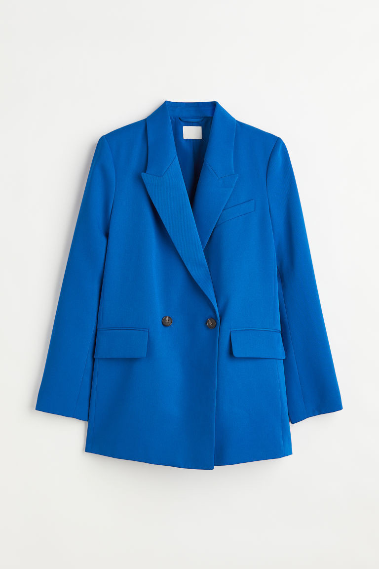 H & M - Zweireihiger Blazer - Blau - Damen | H&M (DE, AT, CH, NL, FI)