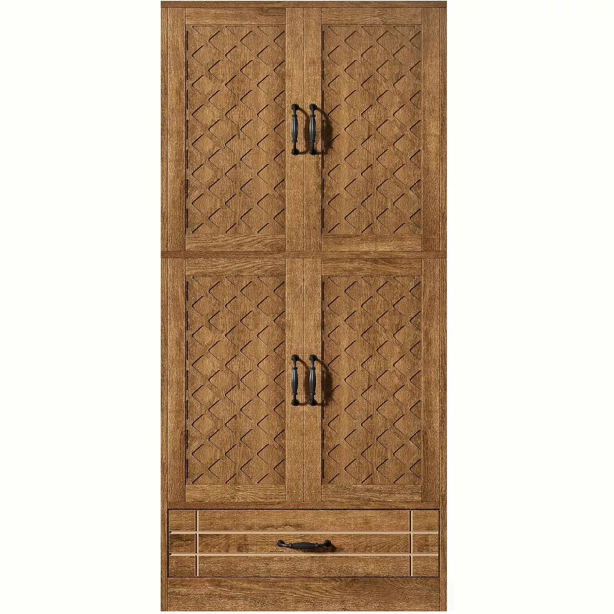 Tribesigns 70" Wood Storage Cabinet, Retro Tall Accent Storage Cabinet with Doors & Drawer | Target