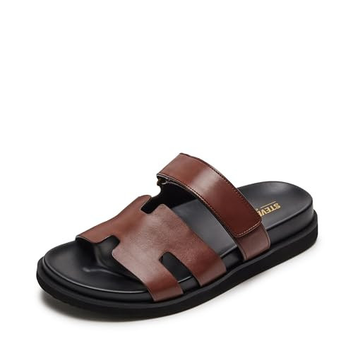 Steve Madden Men's Maiven Sandal, Brown Leather, 8 | Amazon (US)