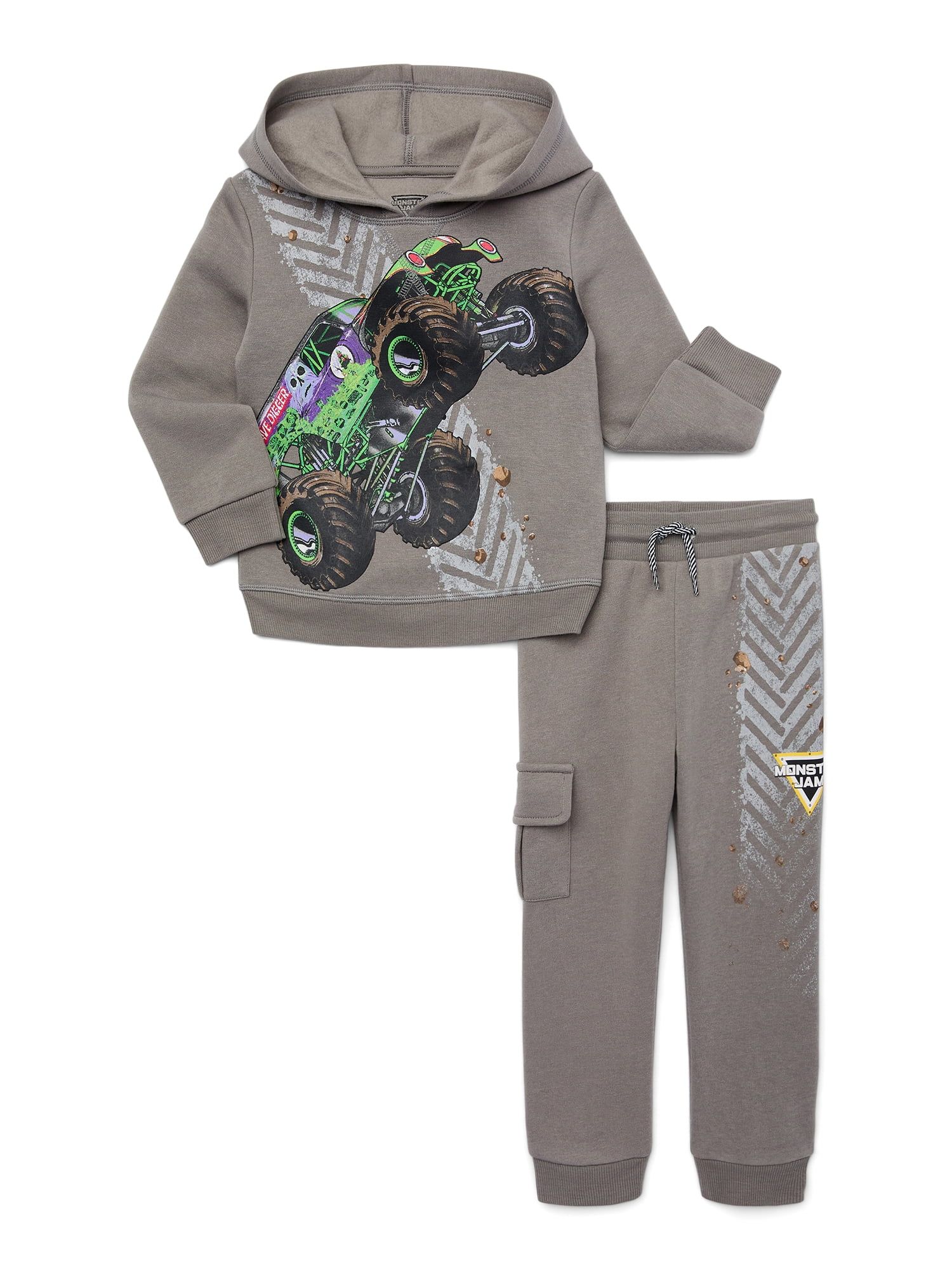 Monster Jam Toddler Boy Hoodie and Joggers Set, Sizes 2T-5T | Walmart (US)