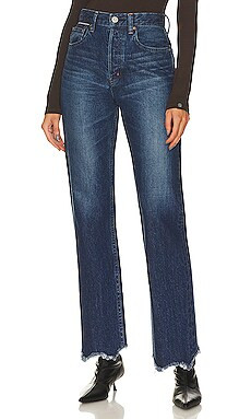 Moussy Vintage Corcoran Wide Straight in Dark Blue from Revolve.com | Revolve Clothing (Global)