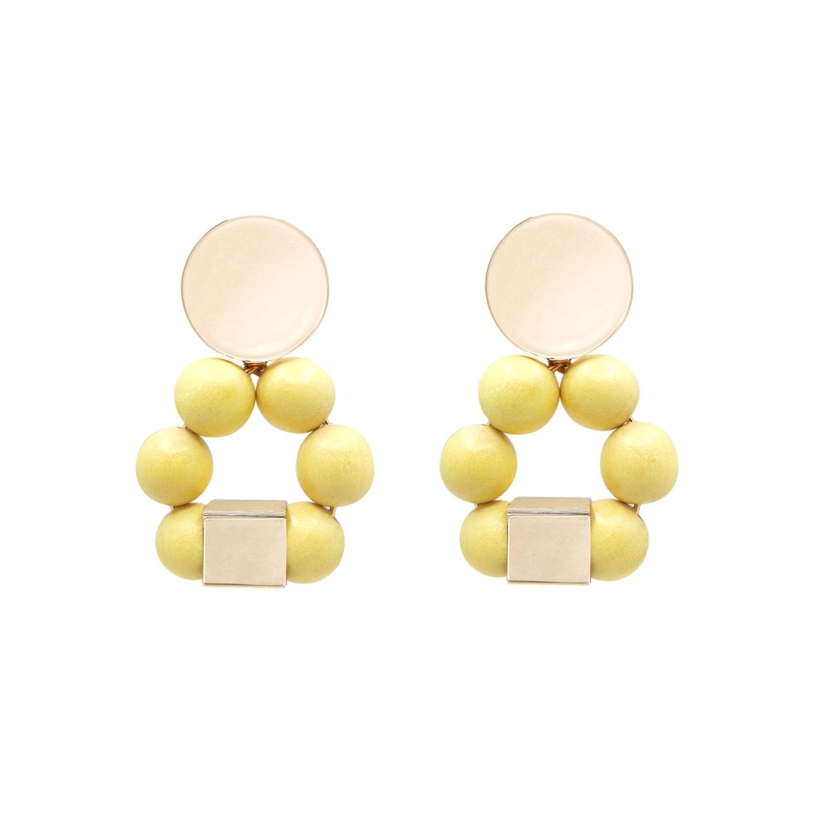 The Jenna Yellow Hand-Crafted Statement Earrings | Wolf & Badger (US)