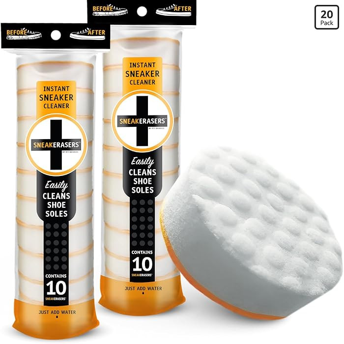 SneakERASERS Sole & Sneaker Cleaner, Premium Shoe Cleaner for Sneakers, Dual-Sided Sponges, Effec... | Amazon (US)