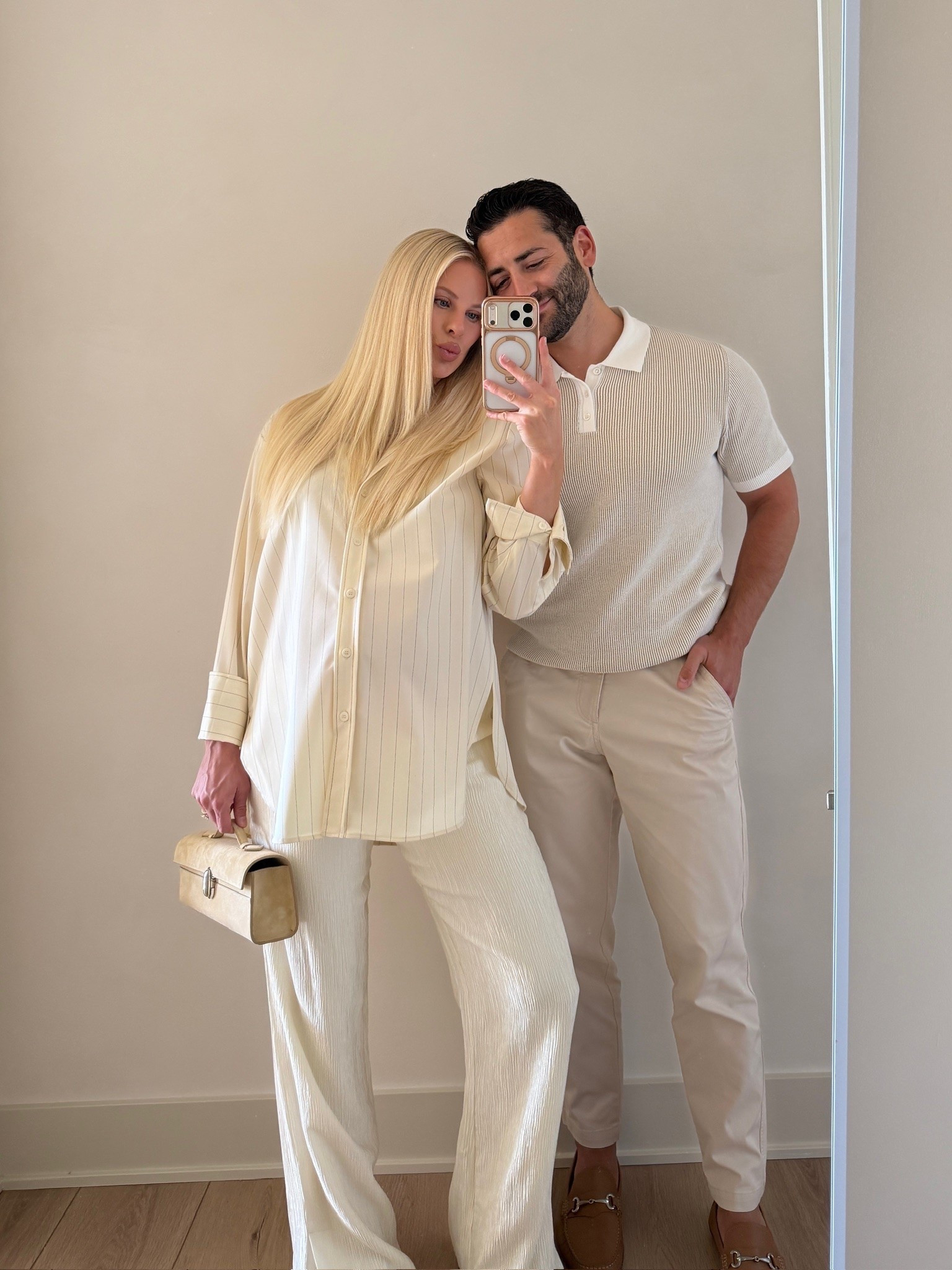 SIZE: 4 in top, medium in pants (sized up in both for pregnancy), shoes are tts, code “KPGS20!” for discount on necklace! Cort’s look also linked - pants are old massive dutti #kathleenpost

Date night look, bump friendly outfit, maternity outfit, monochrome look, comfy chic, spring transition, mens outfit, mens style, outfits for dudes

#LTKootd #LTKSeasonal #LTKBump