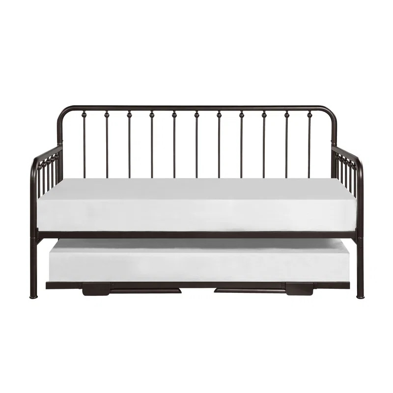 Rosalind Wheeler Almeer Twin Stainless Steel Daybed with Trundle & Reviews | Wayfair | Wayfair North America