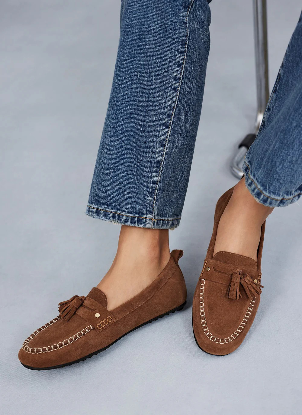 Syd Brown Suede Deck Shoes | Mint Velvet