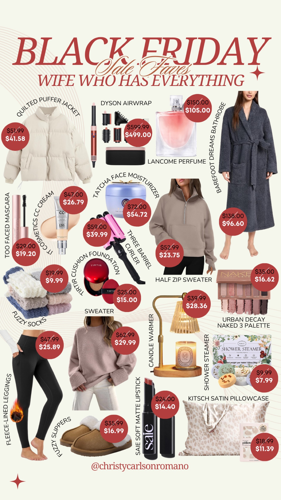Still want to spoil your wife who already has everything? Grab them these cozy sweaters, makeup favorites, home decor, and more that she’ll surely love! Everything’s part of Amazon's Black Friday sale!
#cyberweeksale #CreatorFavorites2024 #hairstylingsets #beautyfinds #selfcare #giftguideforher #celebritygiftguide

#LTKGiftGuide #LTKCyberWeek #LTKSaleAlert