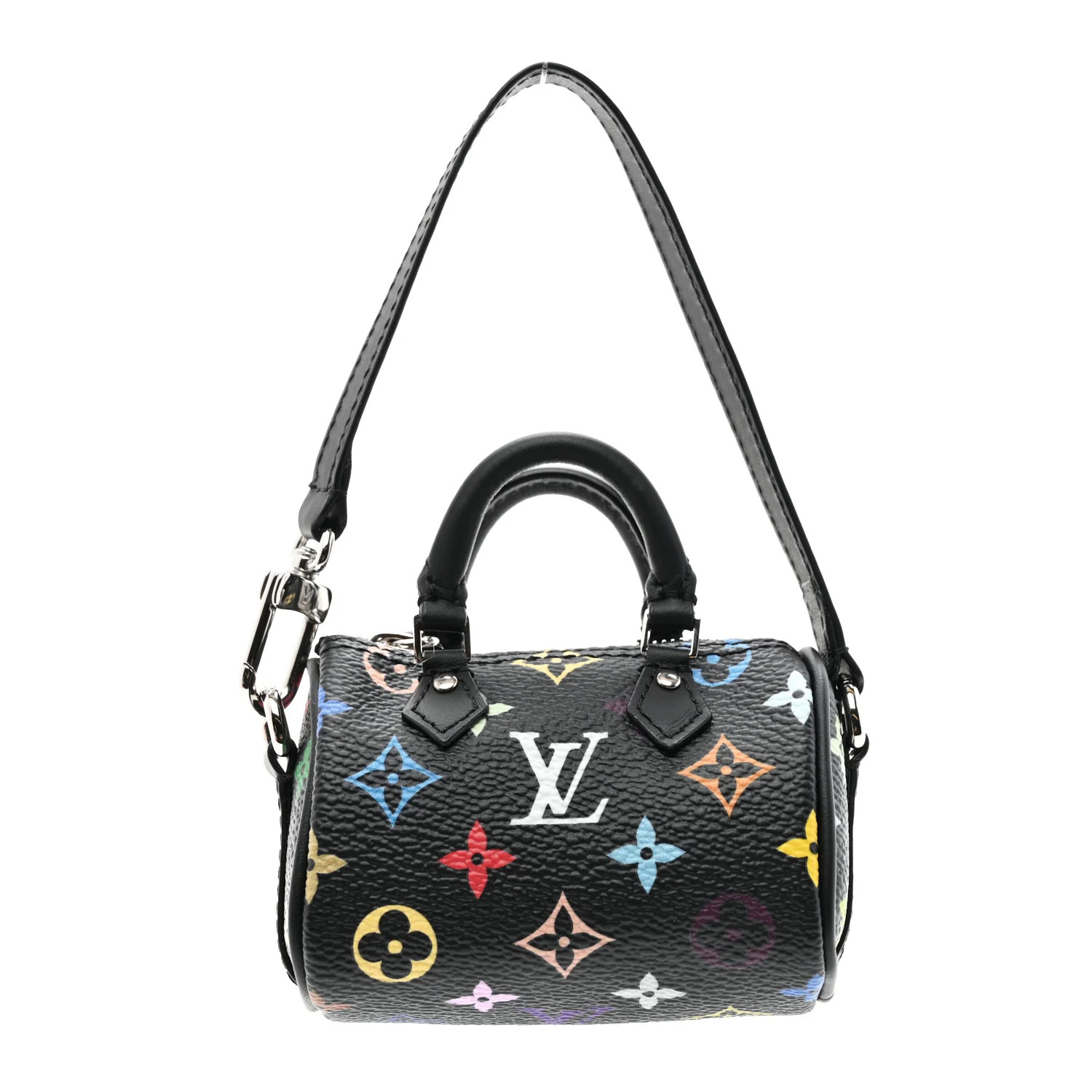 LV X TM Monogram Multicolor Micro Speedy Bag Charm Black | FASHIONPHILE (US)