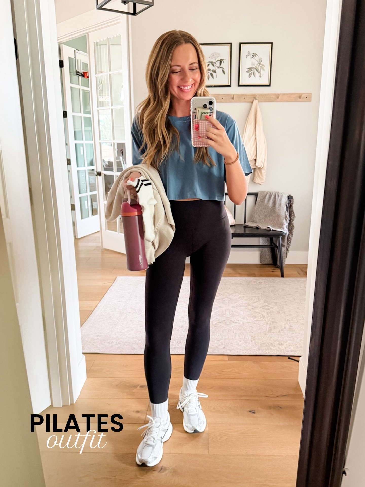 My Pilates go-to outfit. Crop workout tee from Amazon and Lululemon align leggings in 28” length. With ankle grip socks  

#LTKActive #LTKootd #LTKOver40