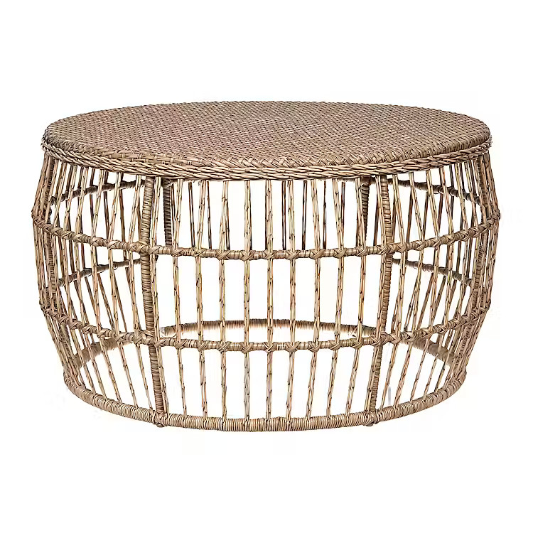 Natural Wicker Outdoor Coffee Table | Kirkland's Home
