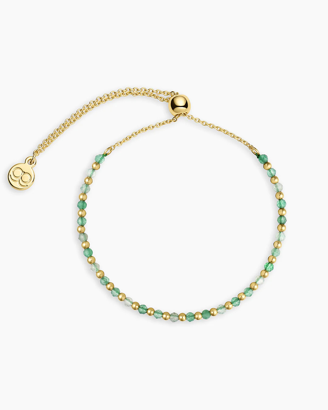 Power Gemstone Brooks Bracelet - 18k Gold Plated / Aventurine - Luck | gorjana